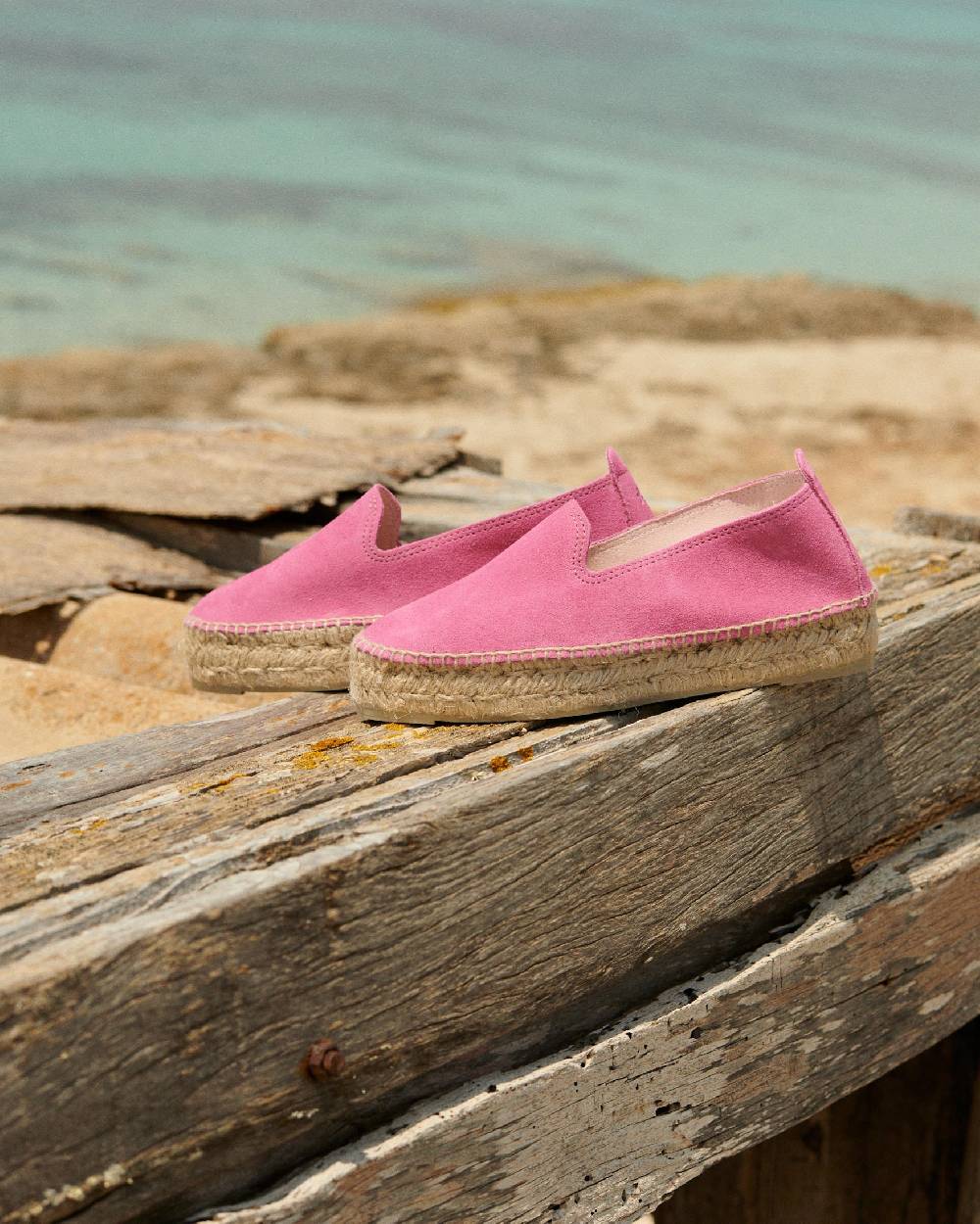 Manebí Espadrillas con doppia suola in pelle scamosciata - Hamptons - Bold Pink Fino Al -60%