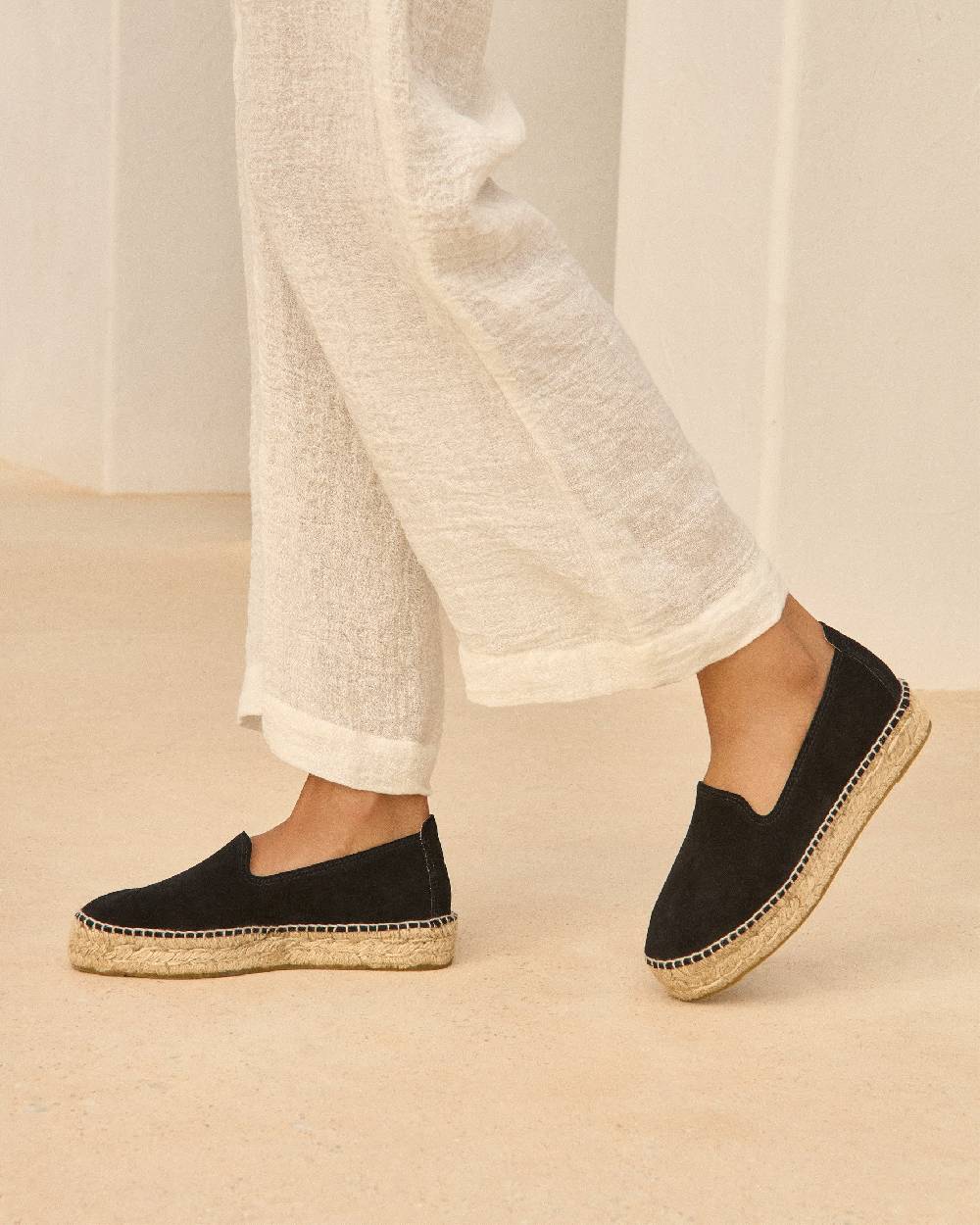 Manebí Espadrillas Doppia Suola - Hamptons - Nere Affare Del Giorno