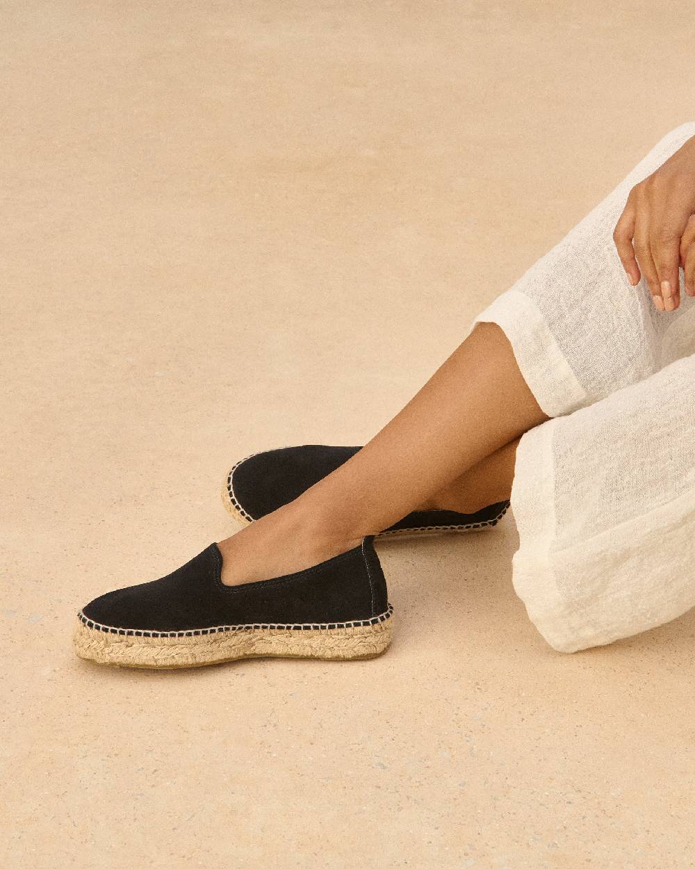 Manebí Espadrillas Doppia Suola - Hamptons - Nere Affare Del Giorno