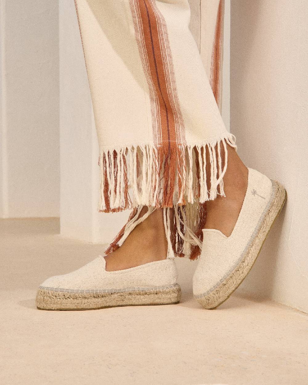 Manebí Coarse Woven Canvas|Double Sole Espadrilles - Yucatán Natural Novità