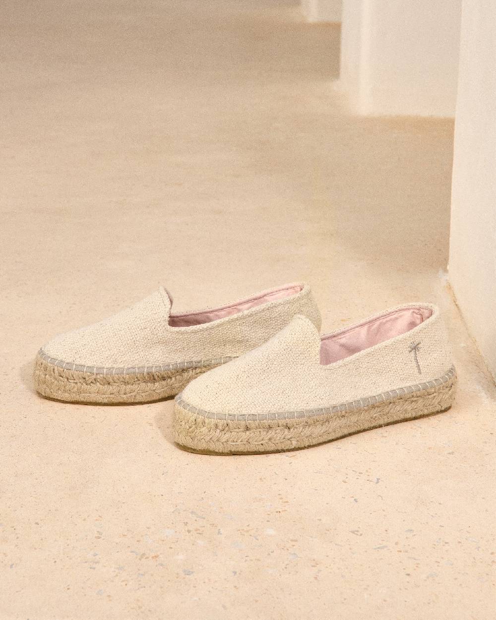 Manebí Coarse Woven Canvas|Double Sole Espadrilles - Yucatán Natural Novità