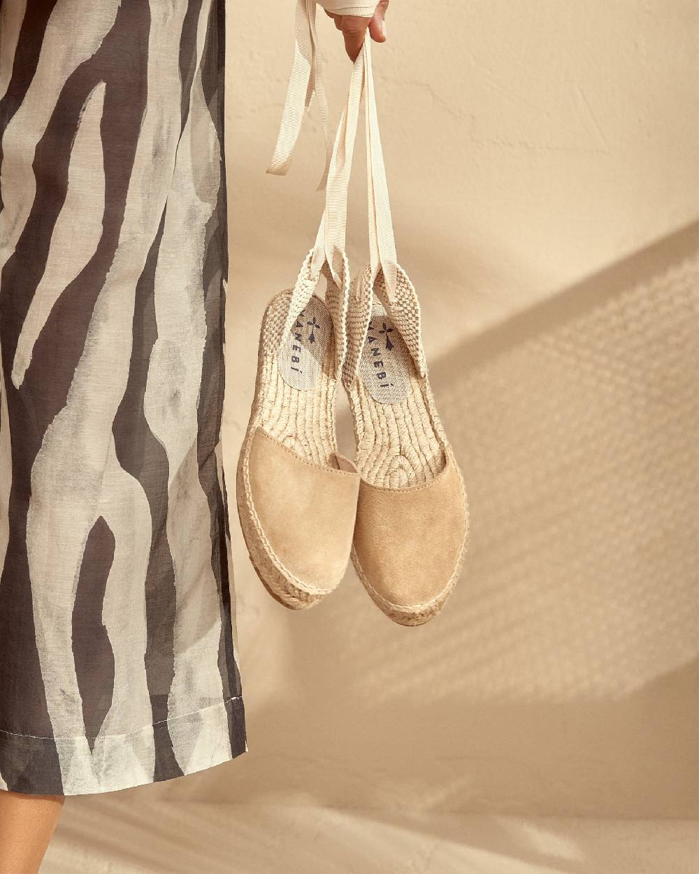 Manebí Valenciana con suola bassa - Hamptons - Champagne Beige In Vendita