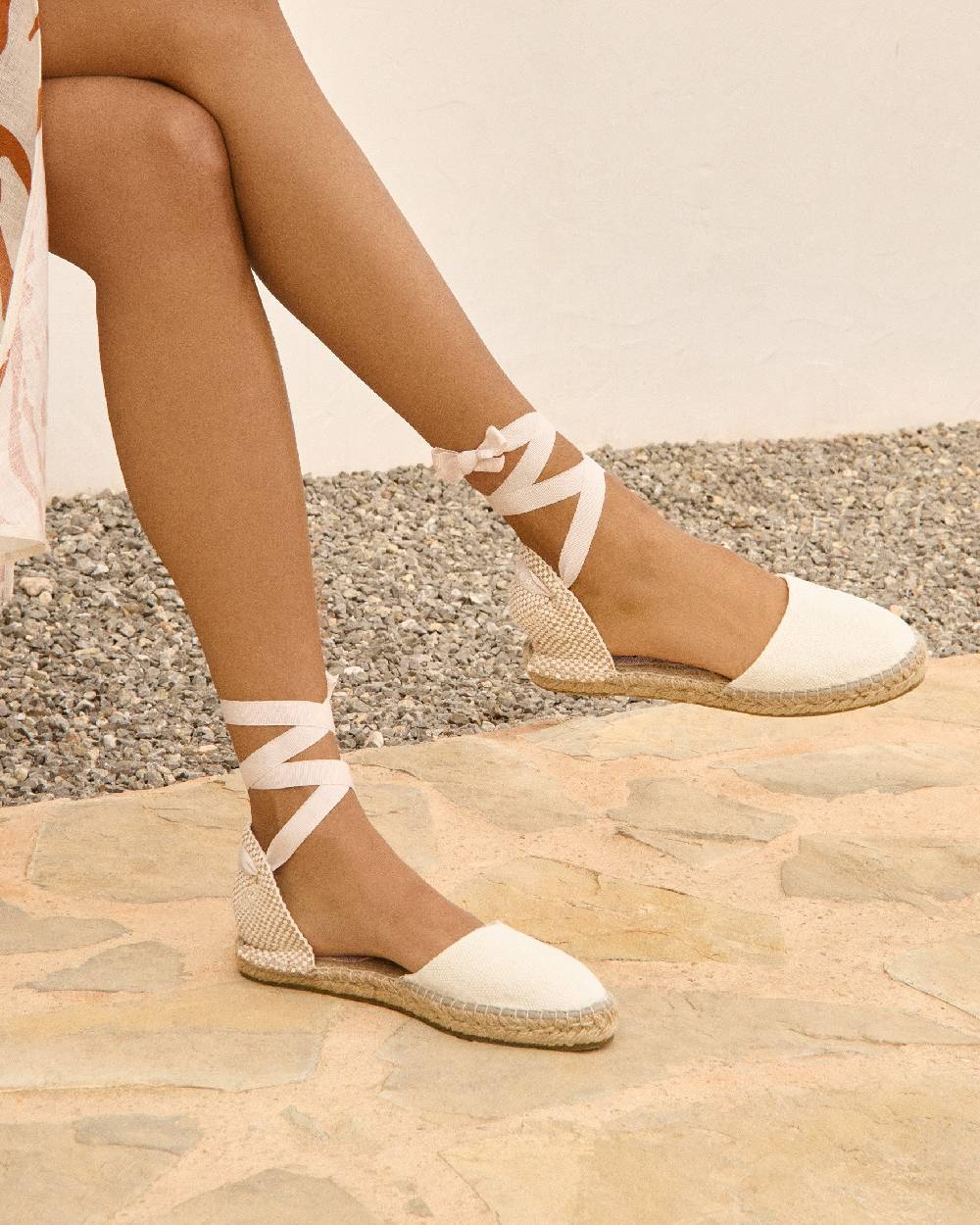 Manebí Organic Hemp Flat Valenciana Espadrilles - La Havana White Hotsell