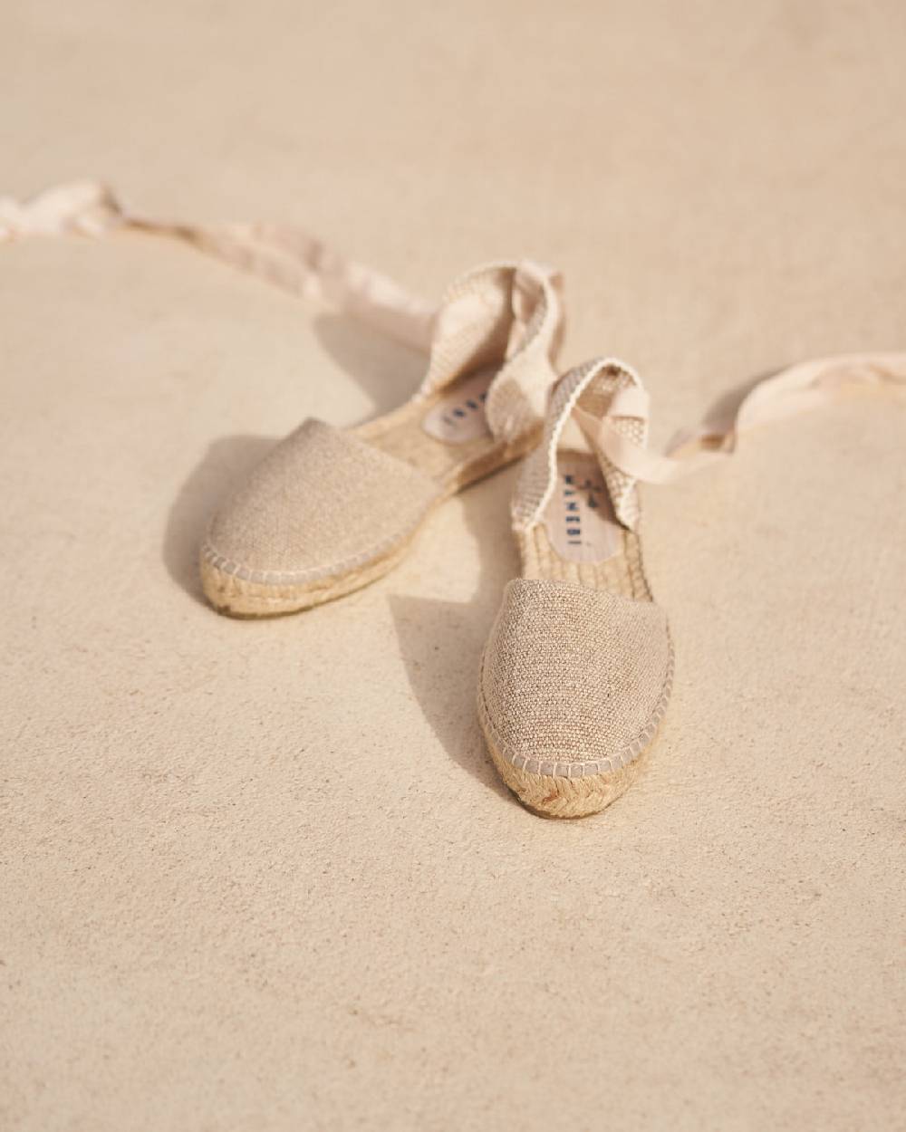Manebí Organic Hemp Flat Valenciana Espadrilles - La Havana Natural Saldi Di Fabbrica