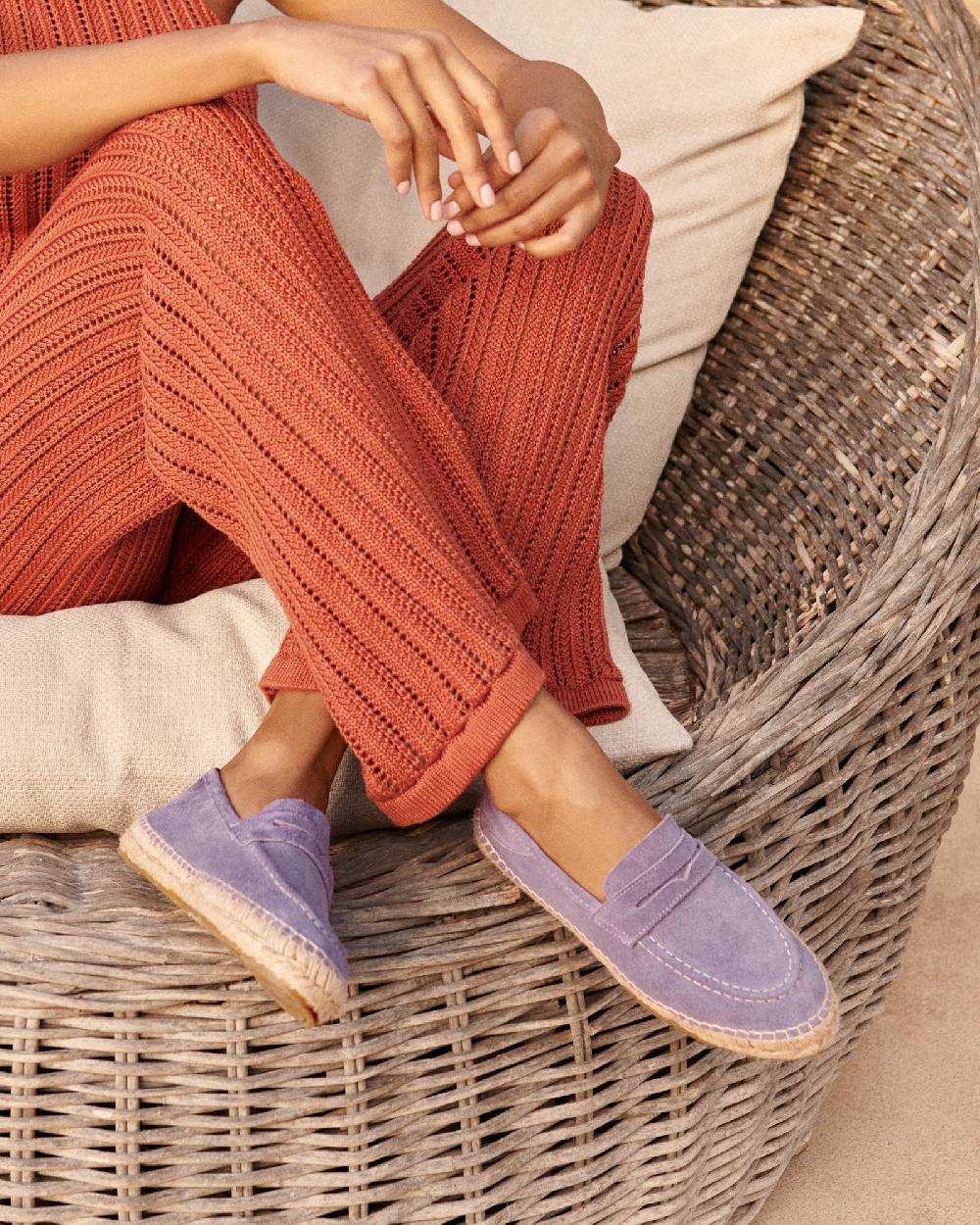 Manebí Suede Loafers Espadrilles - Hamptons Wisteria Lilac I Più Venduti