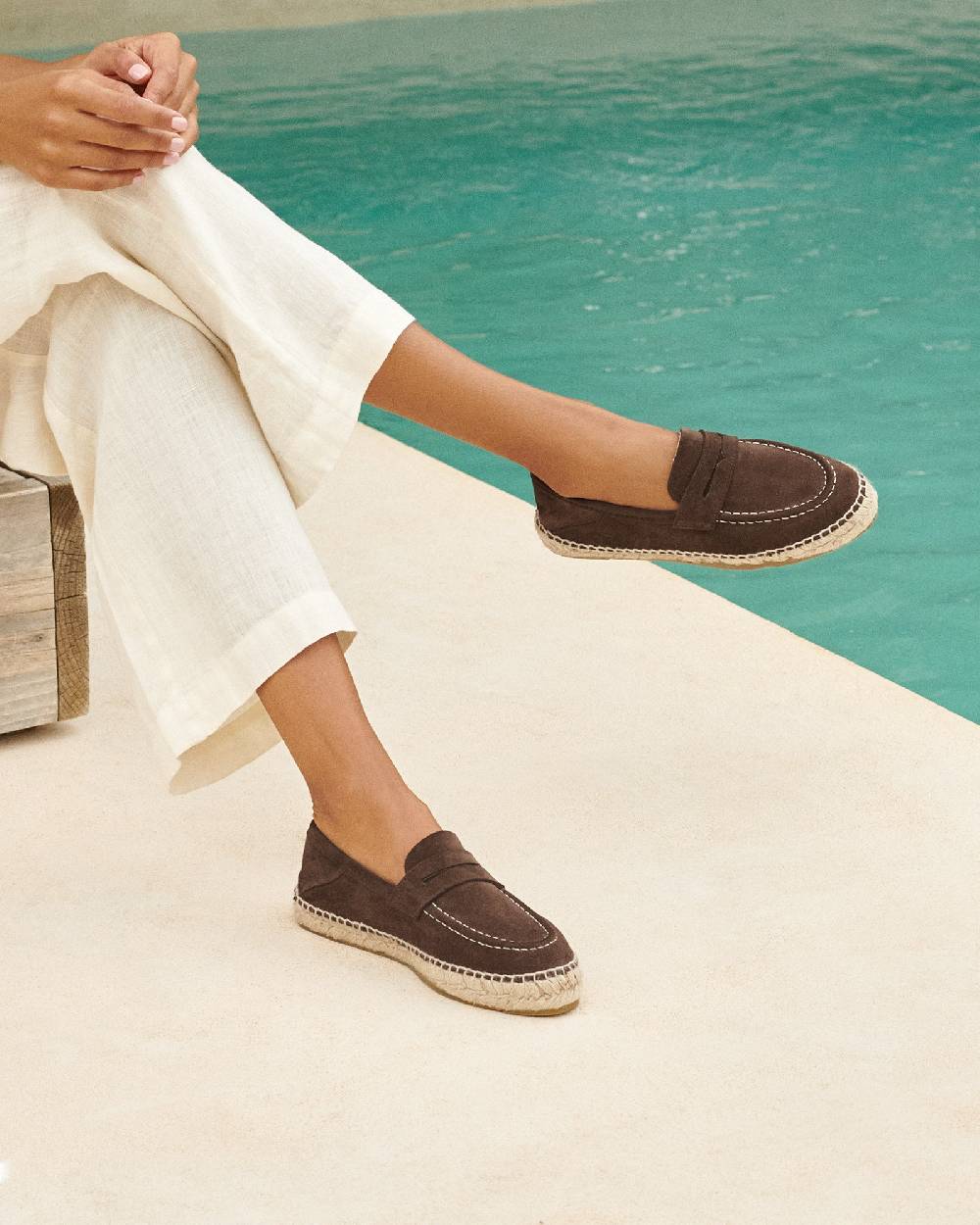 Manebí Suede Loafers Espadrilles - Hamptons Cocoa Vendite Flash
