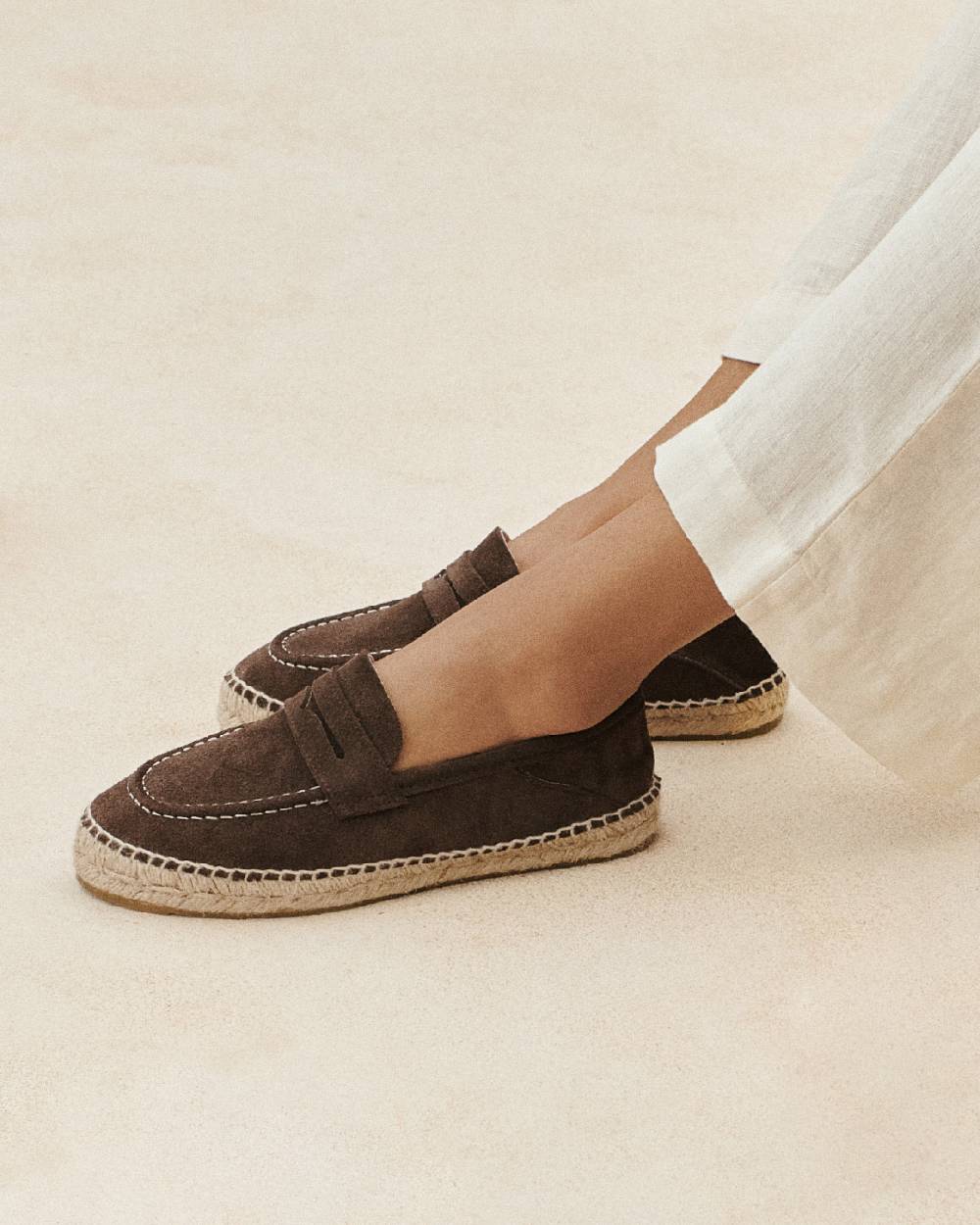 Manebí Suede Loafers Espadrilles - Hamptons Cocoa Vendite Flash