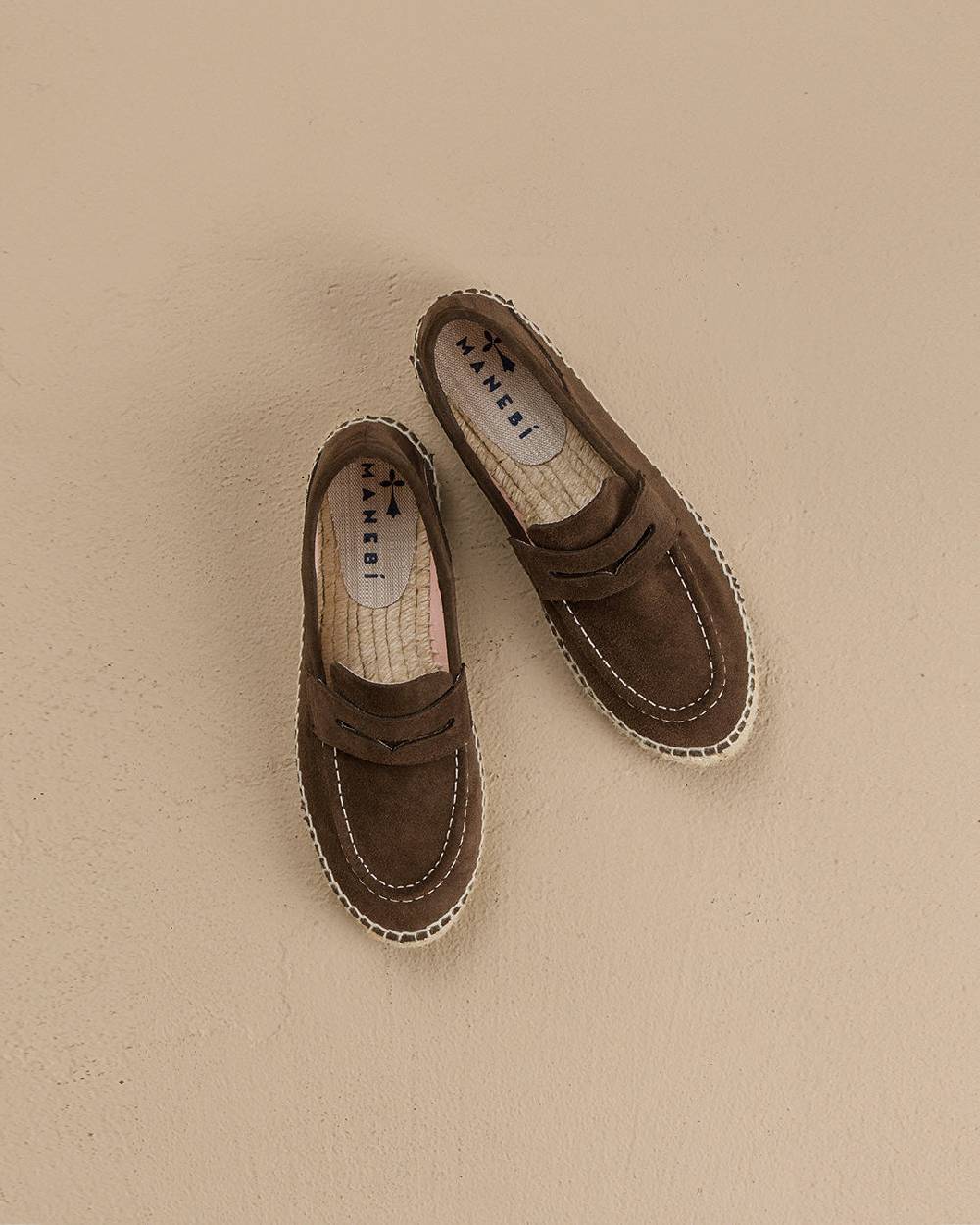 Manebí Suede Loafers Espadrilles - Hamptons Cocoa Vendite Flash