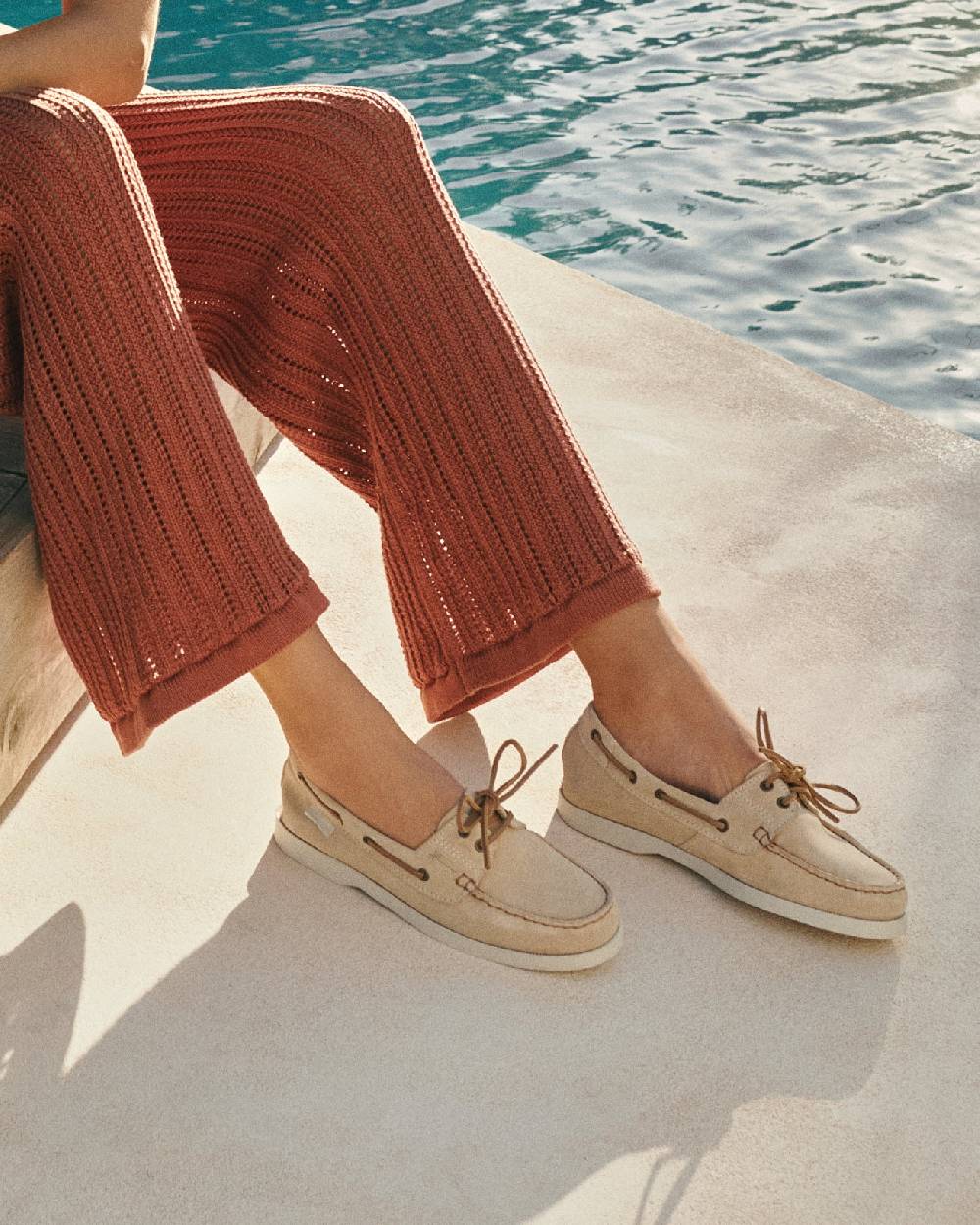 Manebí Suede Boat-Shoes - Hamptons Champagne Beige Nuova