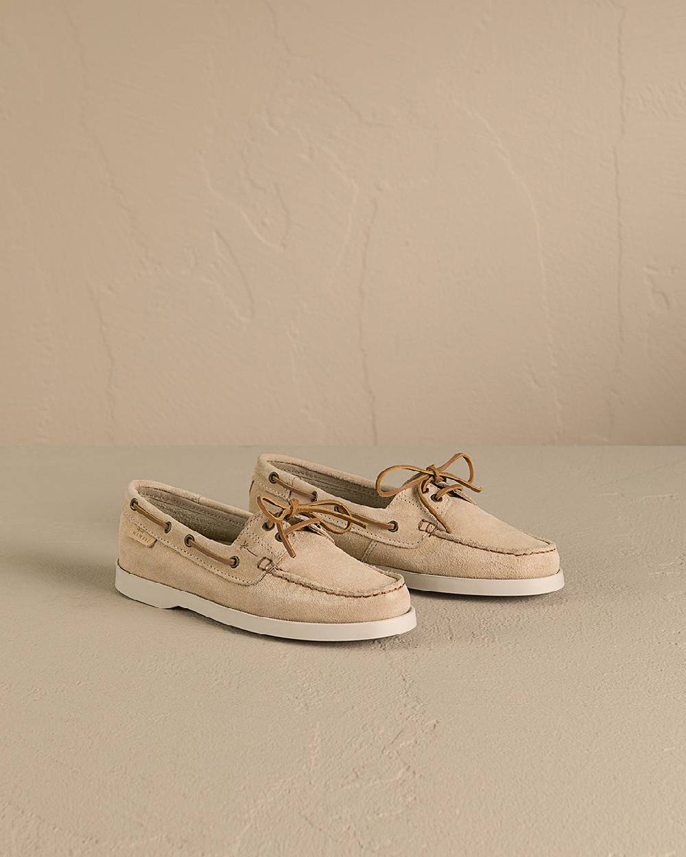 Manebí Suede Boat-Shoes - Hamptons Champagne Beige Nuova