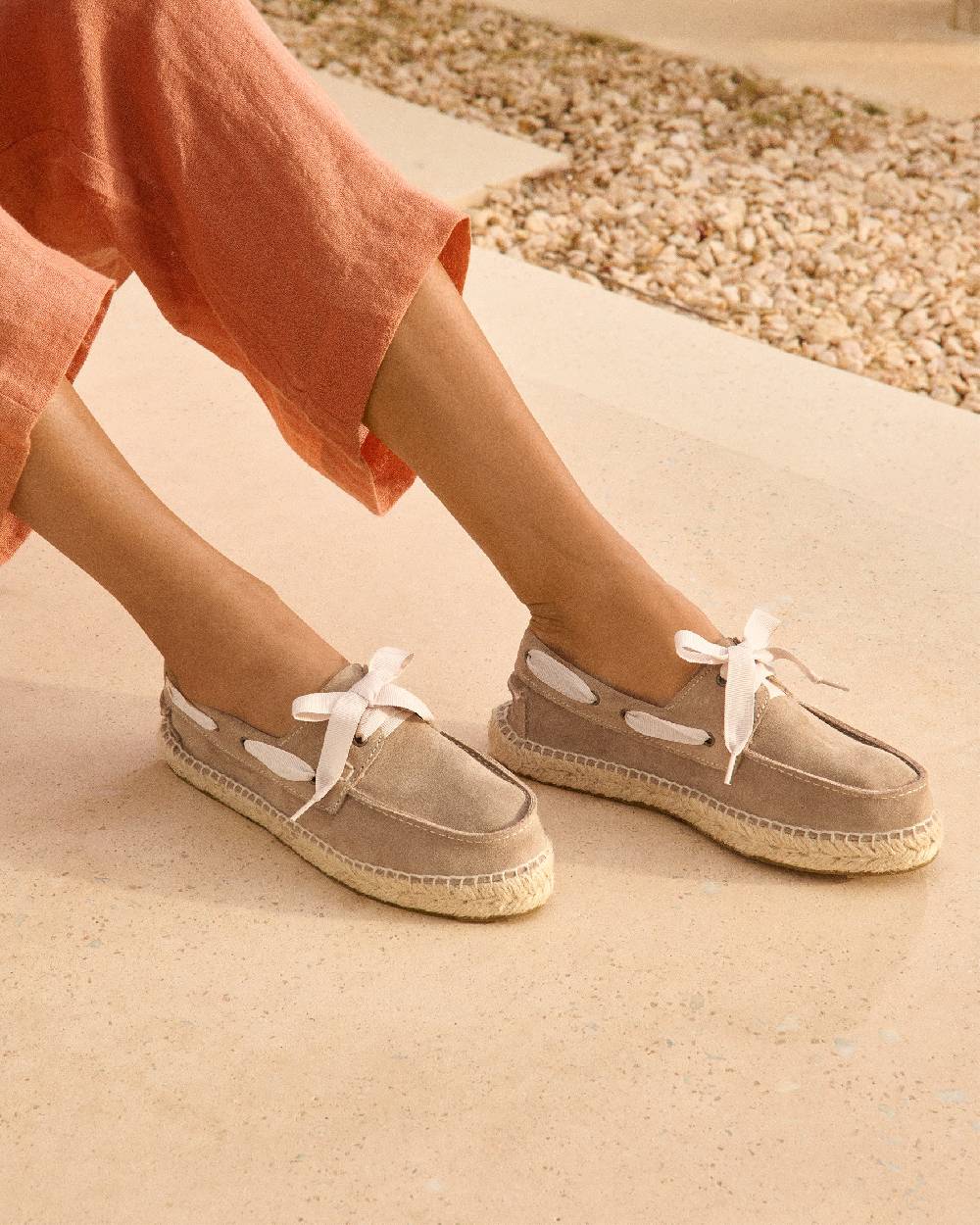 Manebí Scarpe da barca - Hamptons - Vintage Taupe 2025