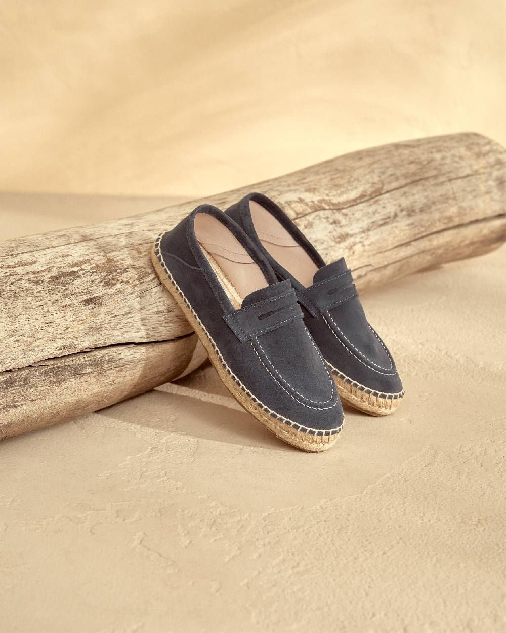 Manebí Mocassini Espadrillas in pelle scamosciata - Hamptons - Patriot Blu Italy
