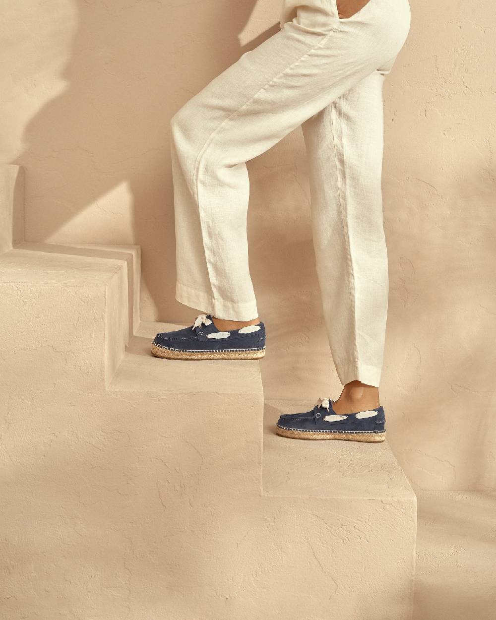 Manebí Suede Boat-Shoes Espadrilles - Hamptons Patriot Blue Italia