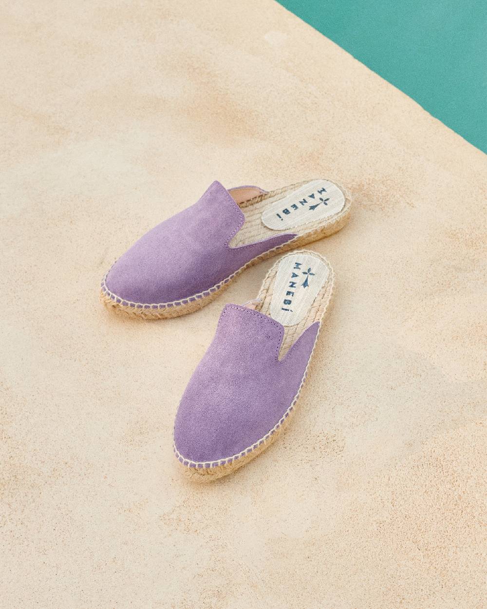 Manebí Suede Mules - Wisteria Lilac 2025
