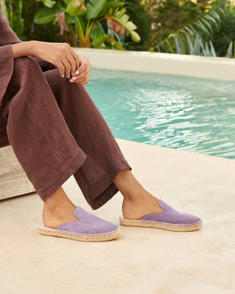 Manebí Suede Mules - Wisteria Lilac 2025