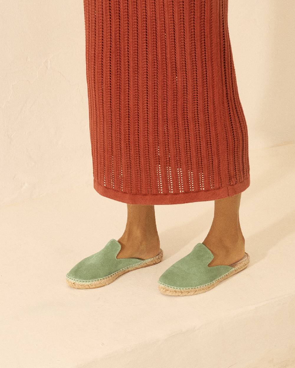 Manebí Suede Mules - Hamptons Sage In Linea