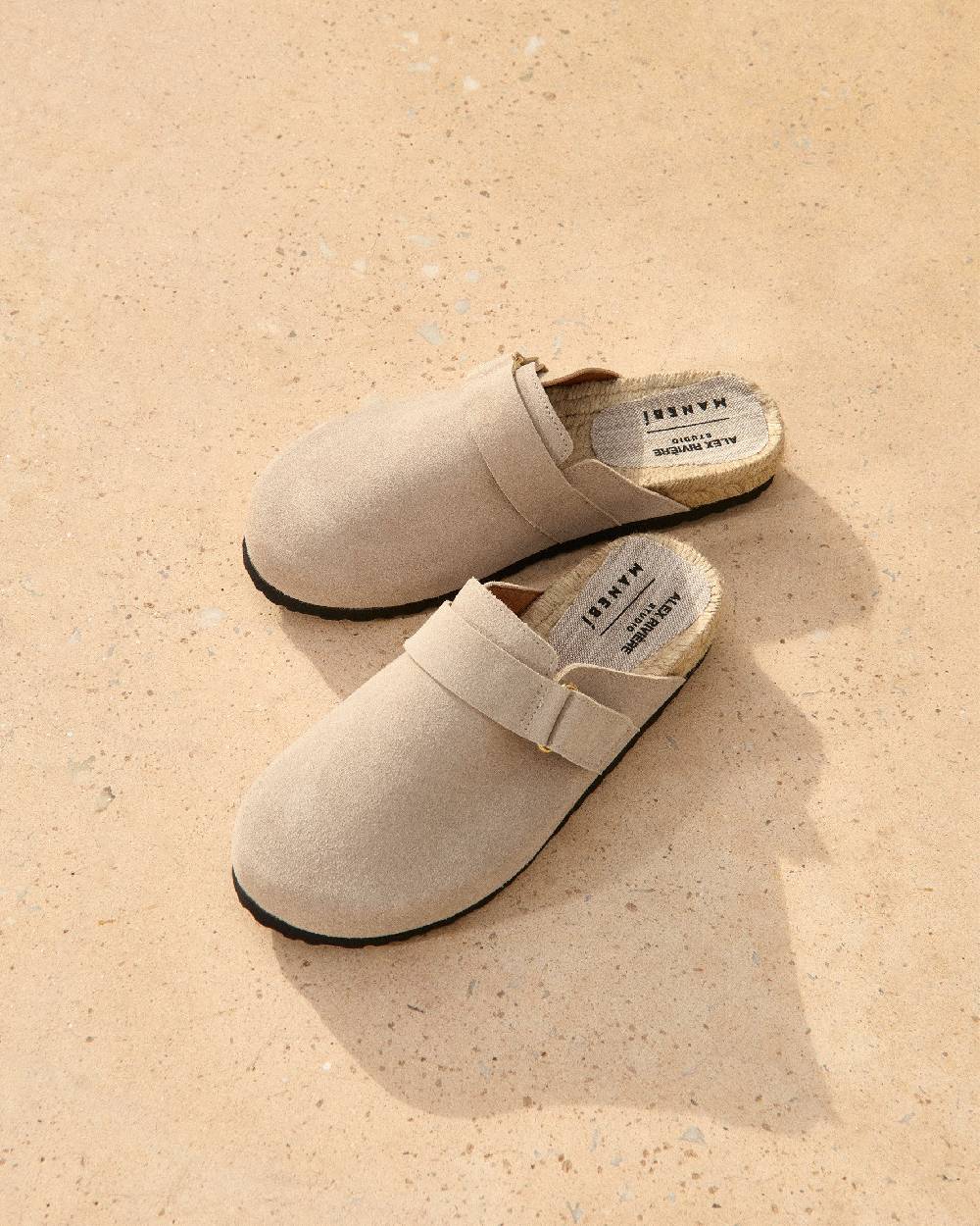 Manebí Suede Clog - Mules Champagne Beige Affare Del Giorno