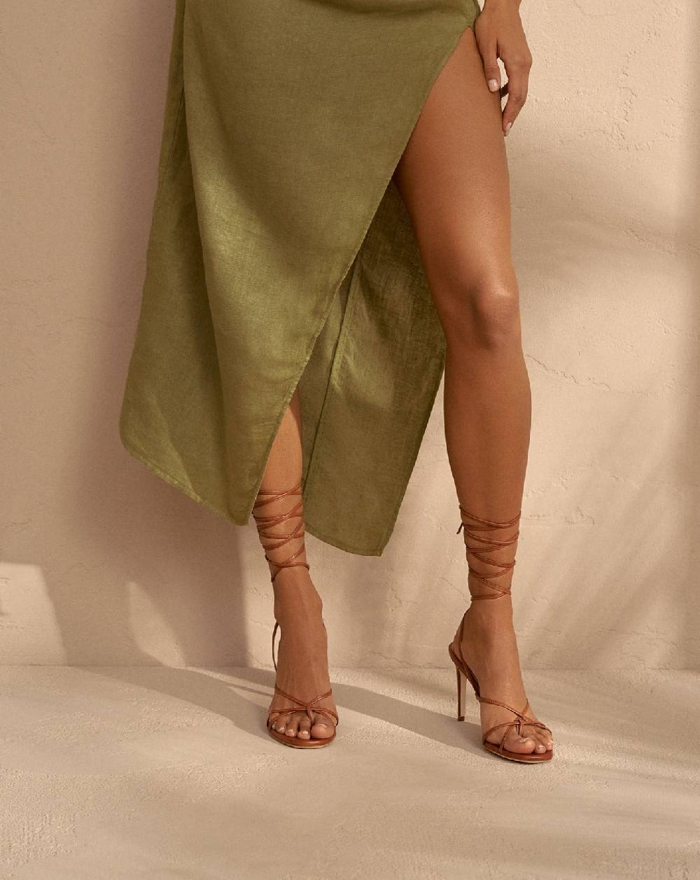 Manebí Alex Leather Heels - Thongs Brown Novità