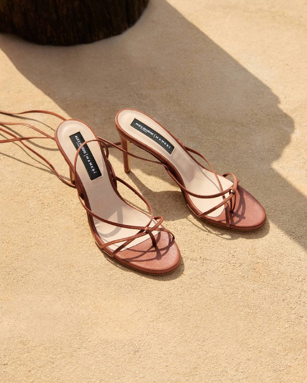 Manebí Alex Leather Heels - Thongs Brown Novità