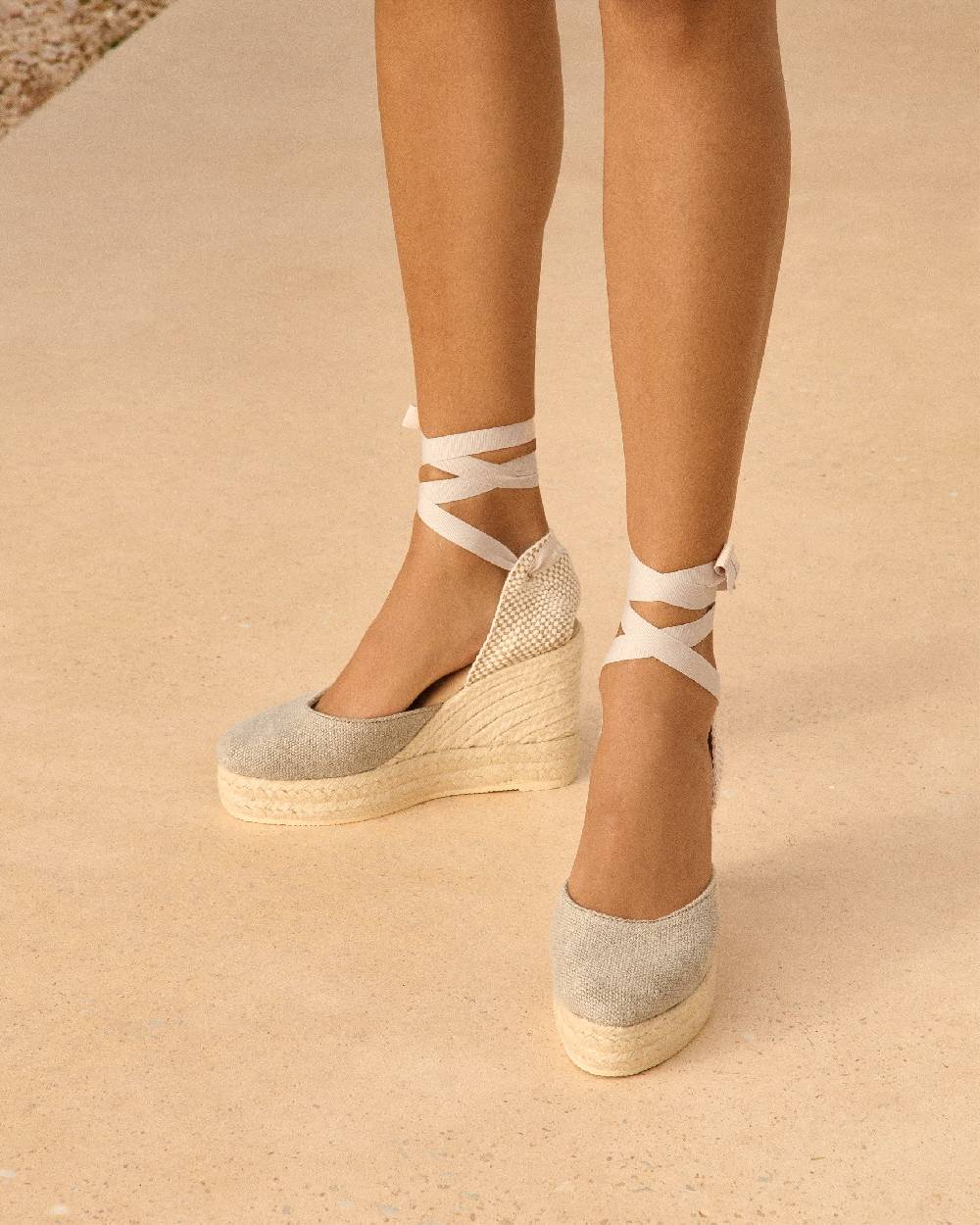 Manebí Organic Hemp Wedge Espadrilles - La Havana Natural Italia