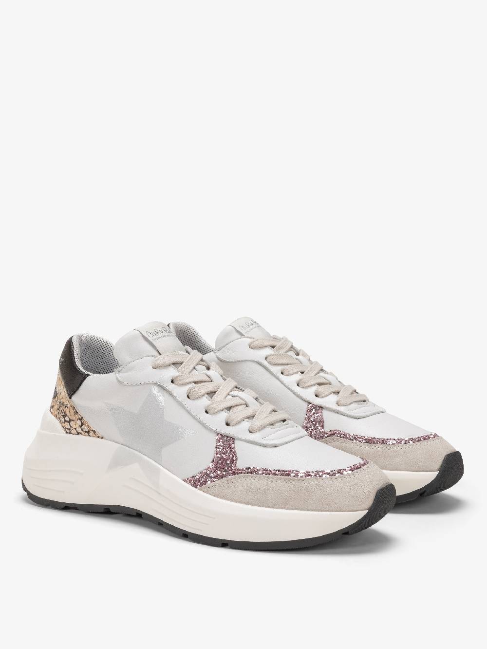 Nira Rubens Chunky Sneakers Stinger Python Rose - Stella Qualità Garantita