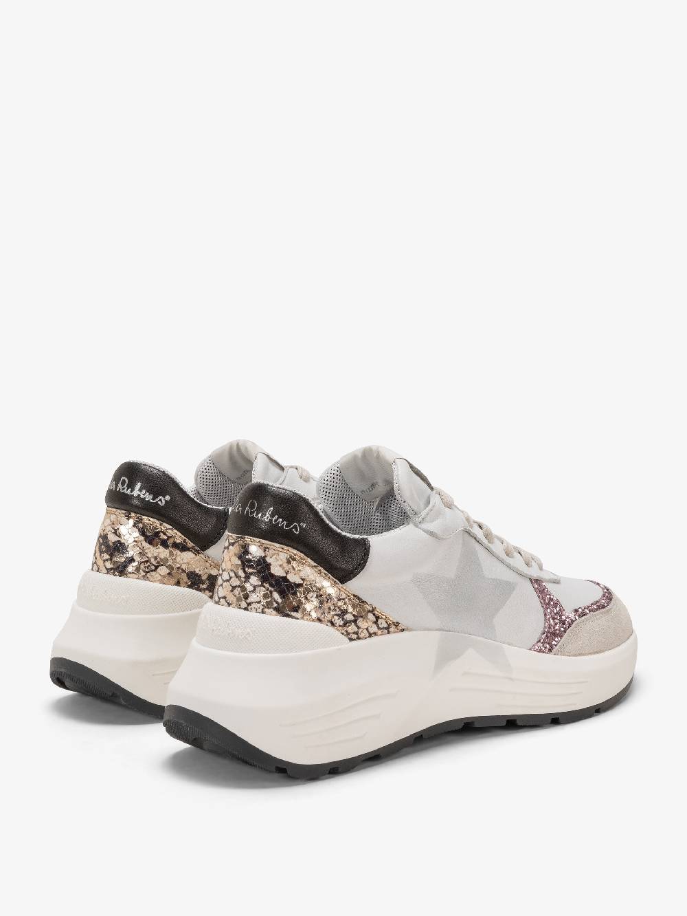 Nira Rubens Chunky Sneakers Stinger Python Rose - Stella Qualità Garantita