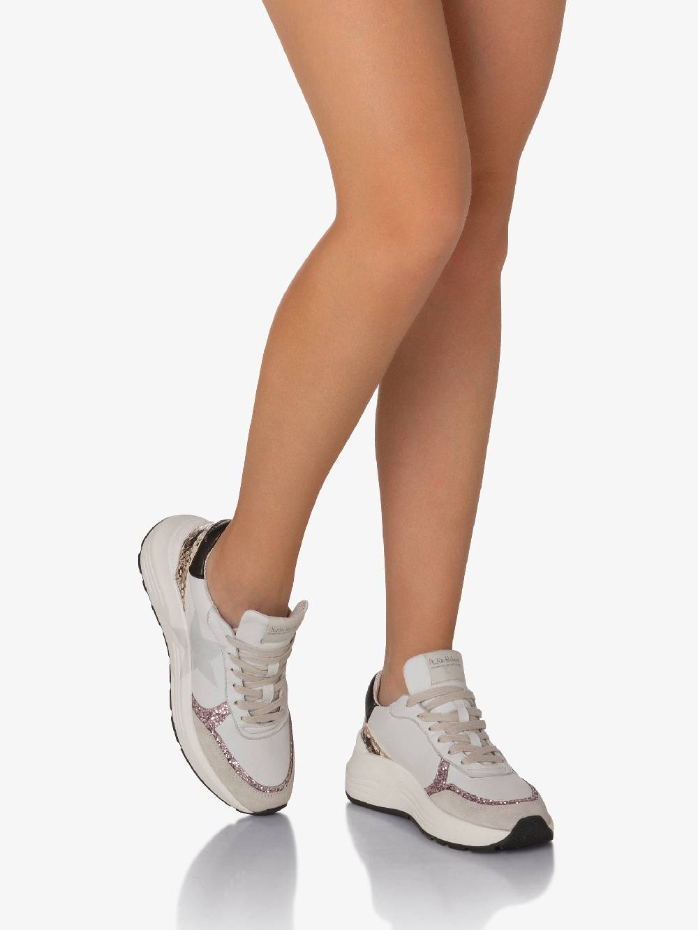 Nira Rubens Chunky Sneakers Stinger Python Rose - Stella Qualità Garantita