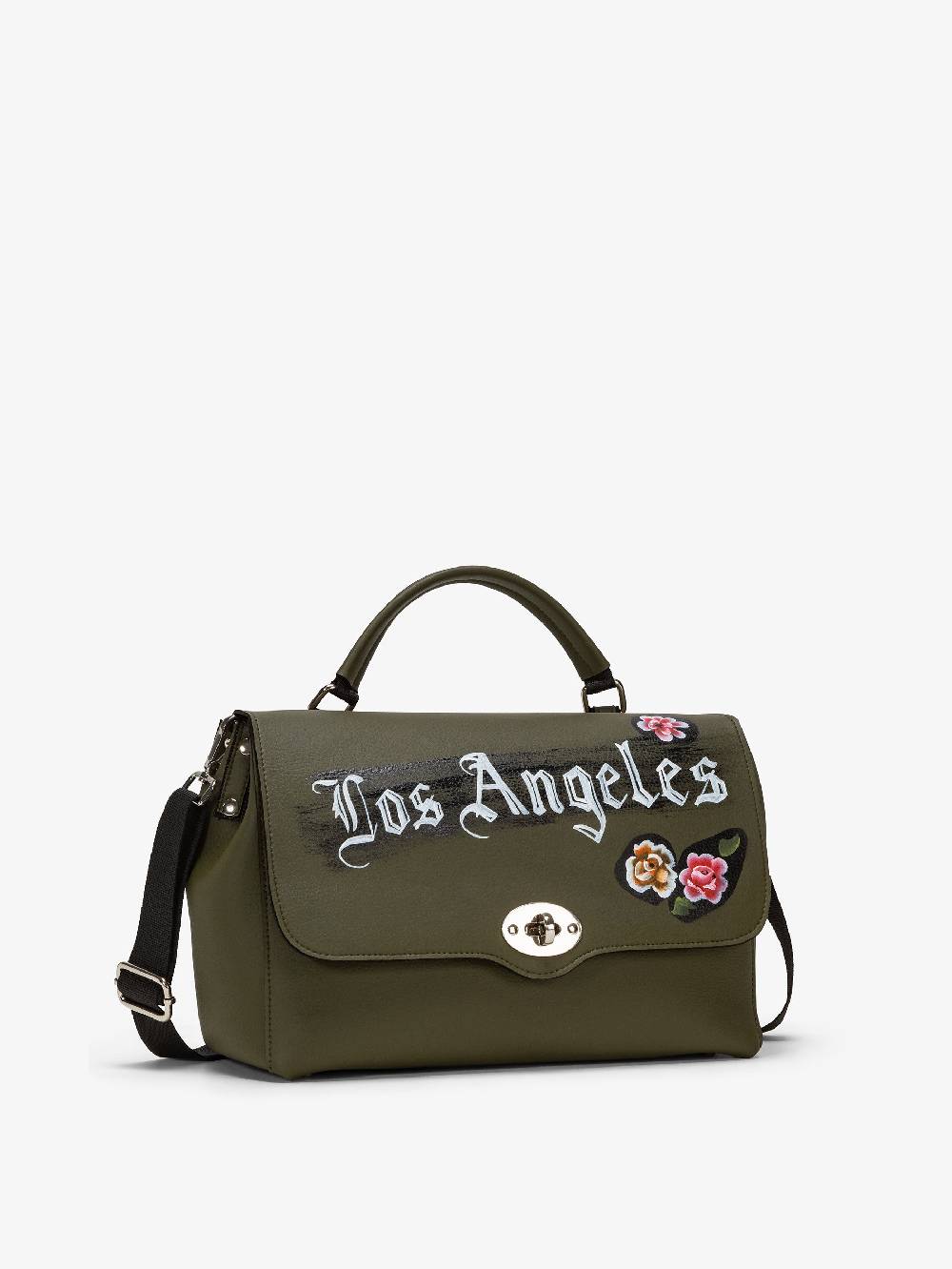 Nira Rubens EASY SATCHEL - MILITARY LOS ANGELES FLOWERS Novità