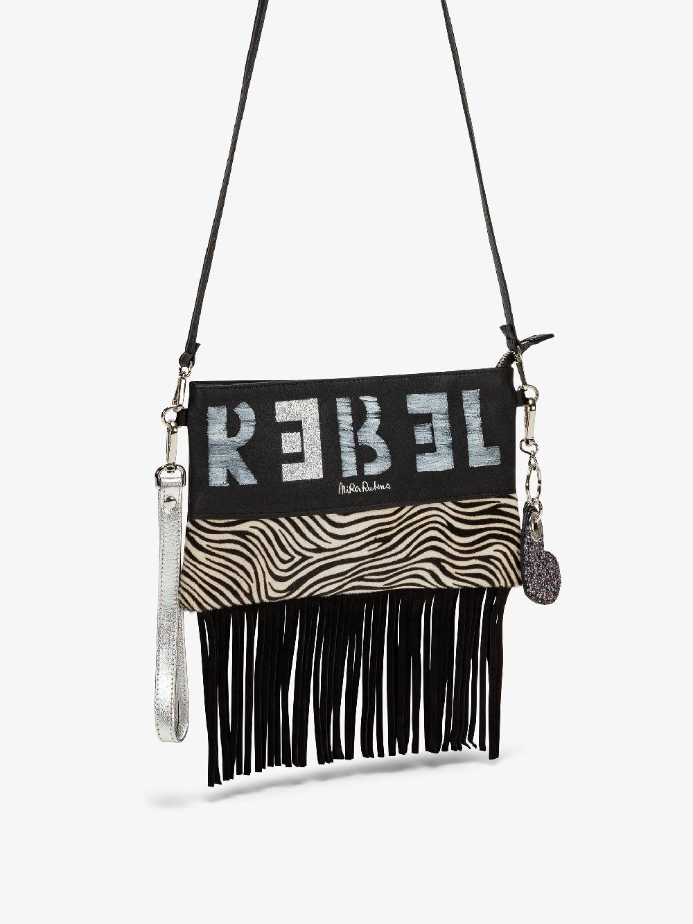 Nira Rubens Minibag Frange - Zebrina Silver Vendita Economica