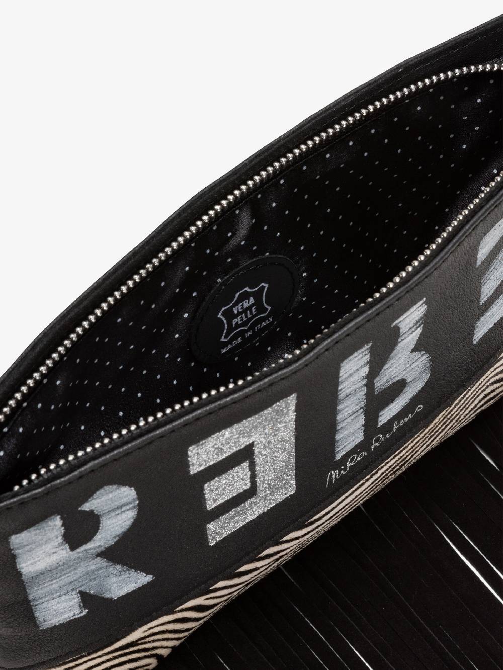 Nira Rubens Minibag Frange - Zebrina Silver Vendita Economica