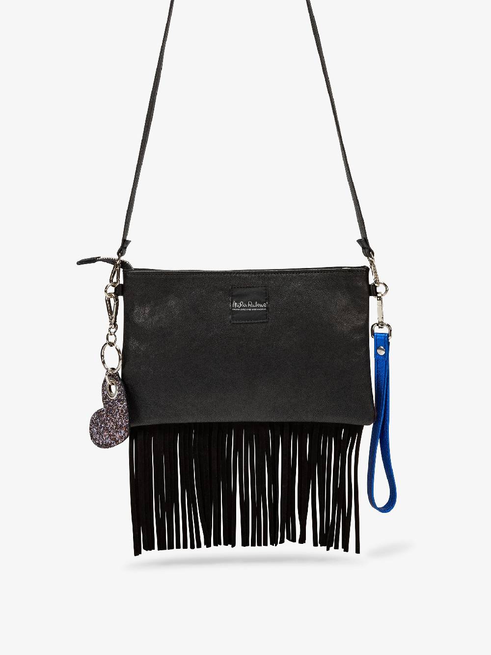 Nira Rubens Minibag Frange - Giaguarino Electric Blue Saldi Di Fabbrica