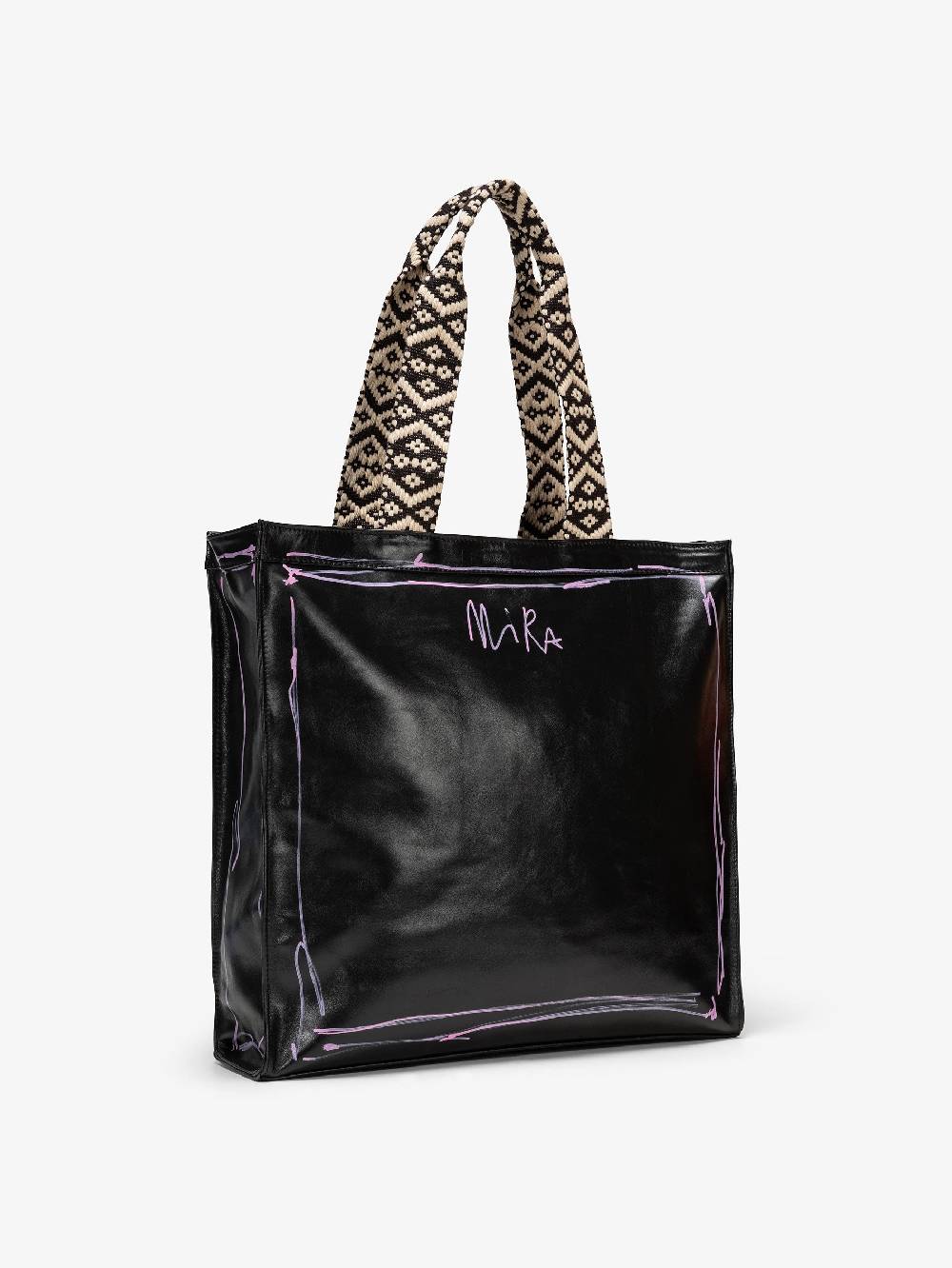 Nira Rubens SHOPPING BAG BLACK GLOSSY - STREET Vendite Flash