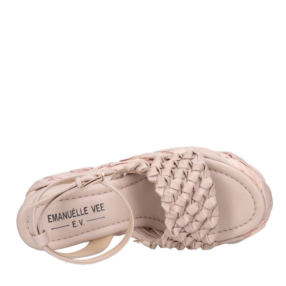﻿EMANUELLE VEE Sandali Zeppa in pelle Offerte