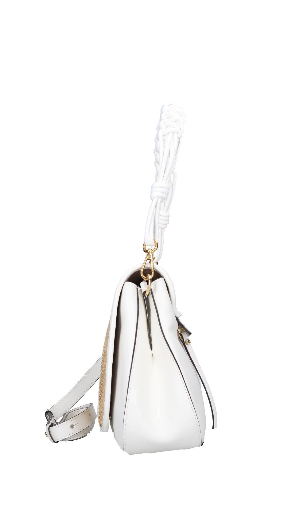 GIANNI CHIARINI Tracolla Helena Round in pelle e rafia Qualità