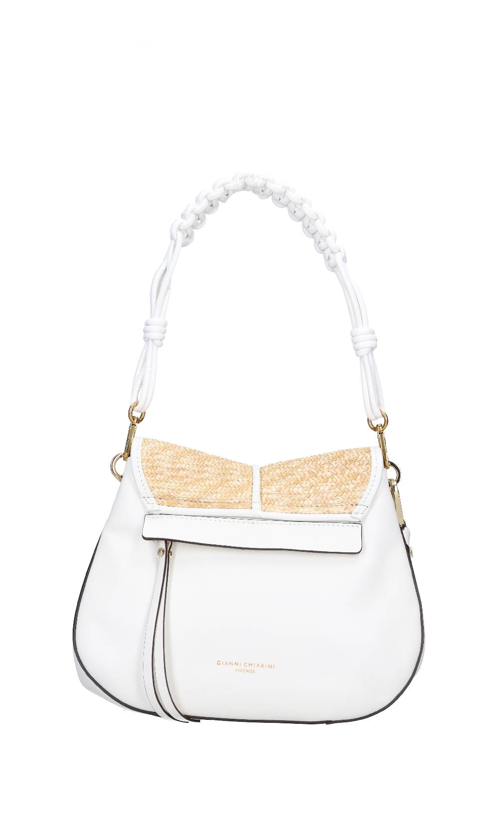 GIANNI CHIARINI Tracolla Helena Round in pelle e rafia Qualità