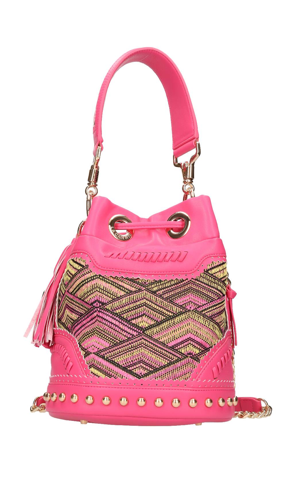 LA CARRIE Borsa in rafia ed ecopelle Italia