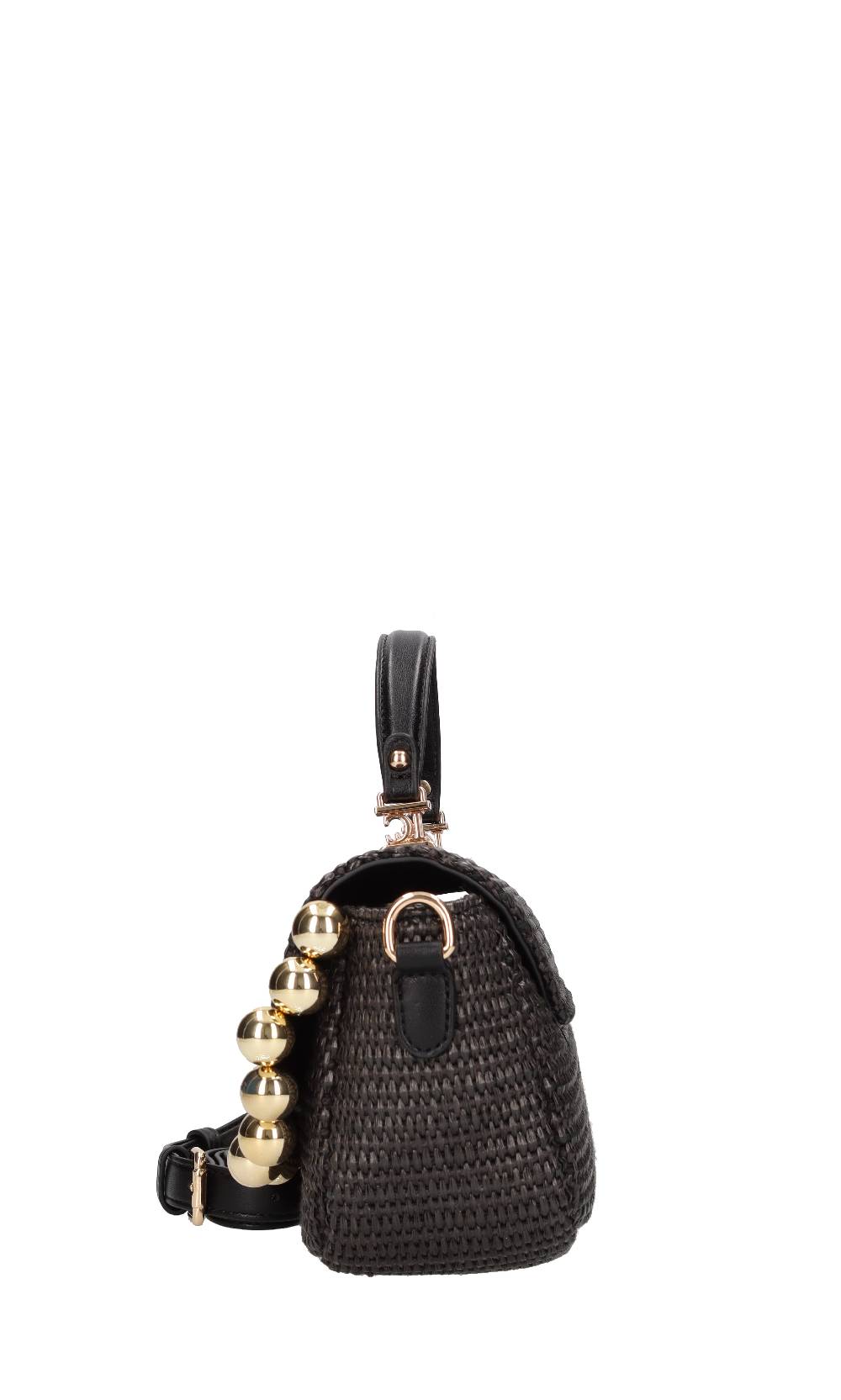 LA CARRIE Borsa in rafia ed ecopelle In Linea