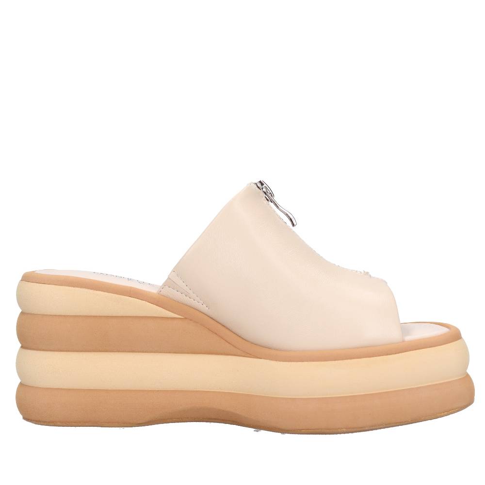 EMANUELLE VEE Mules Zeppa in pelle Outlet