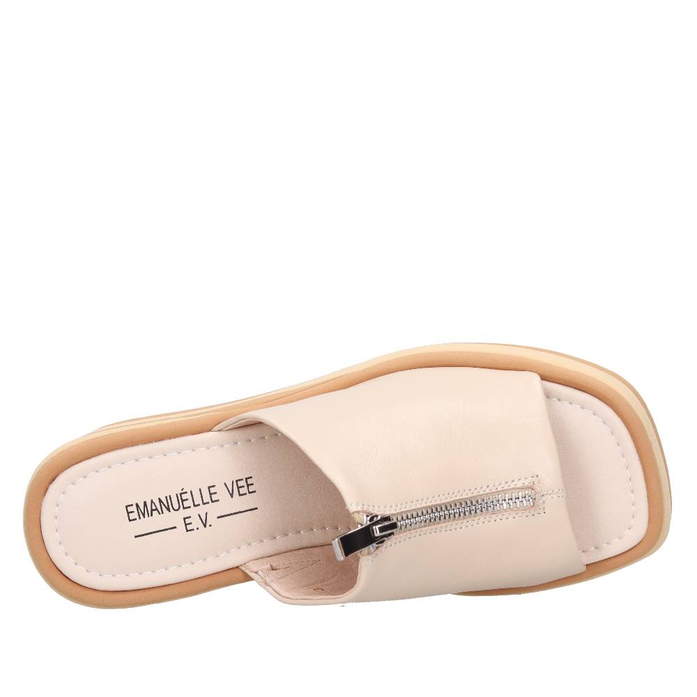 EMANUELLE VEE Mules Zeppa in pelle Outlet