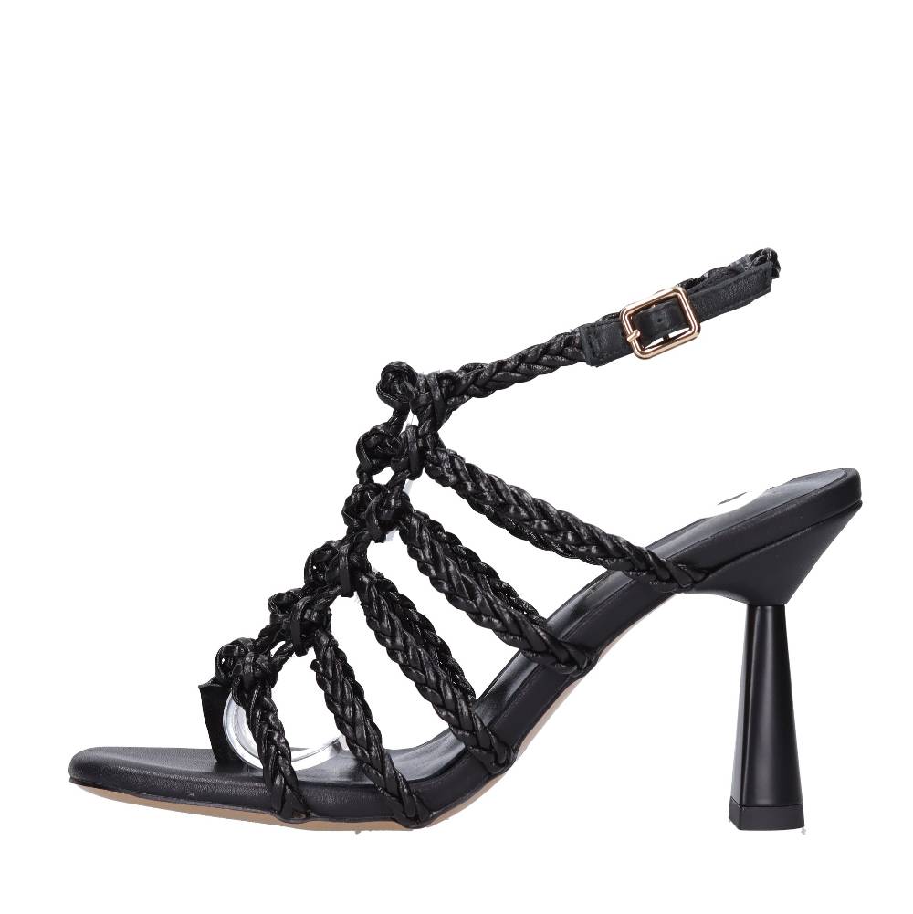 EMANUELLE VEE Sandali infradito in pelle ed ecopelle
