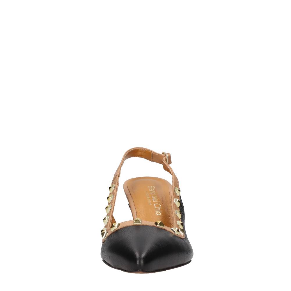 ELENA DEL CHIO Décolleté slingback in pelle Black Friday Prezzi