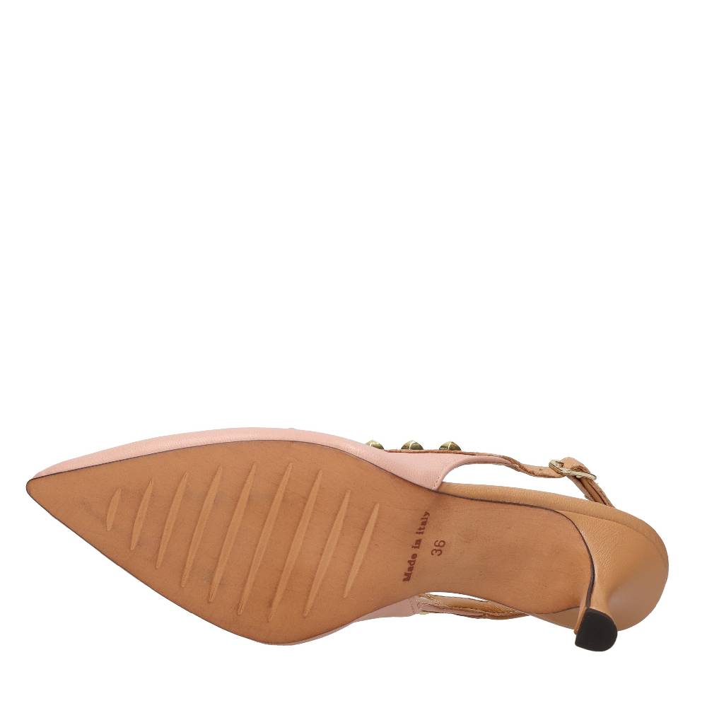 ELENA DEL CHIO Décolleté slingback in pelle Economico