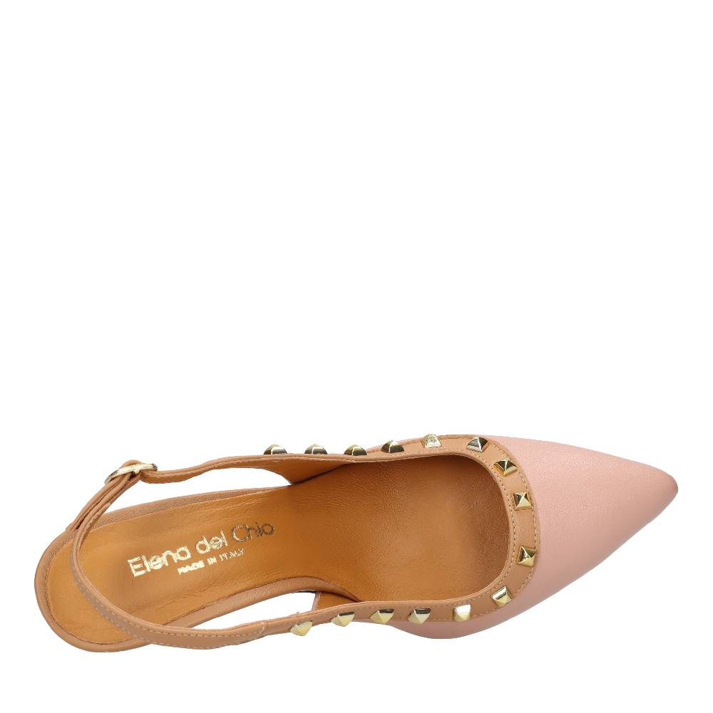 ELENA DEL CHIO Décolleté slingback in pelle Economico