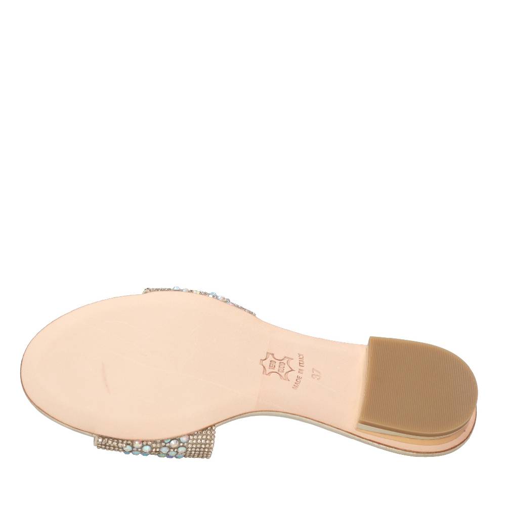 PASQUINI Mules in pelle e strass Saldi