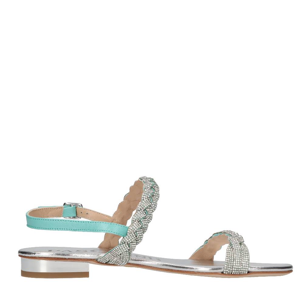 PASQUINI Sandali in pelle e strass Offerte