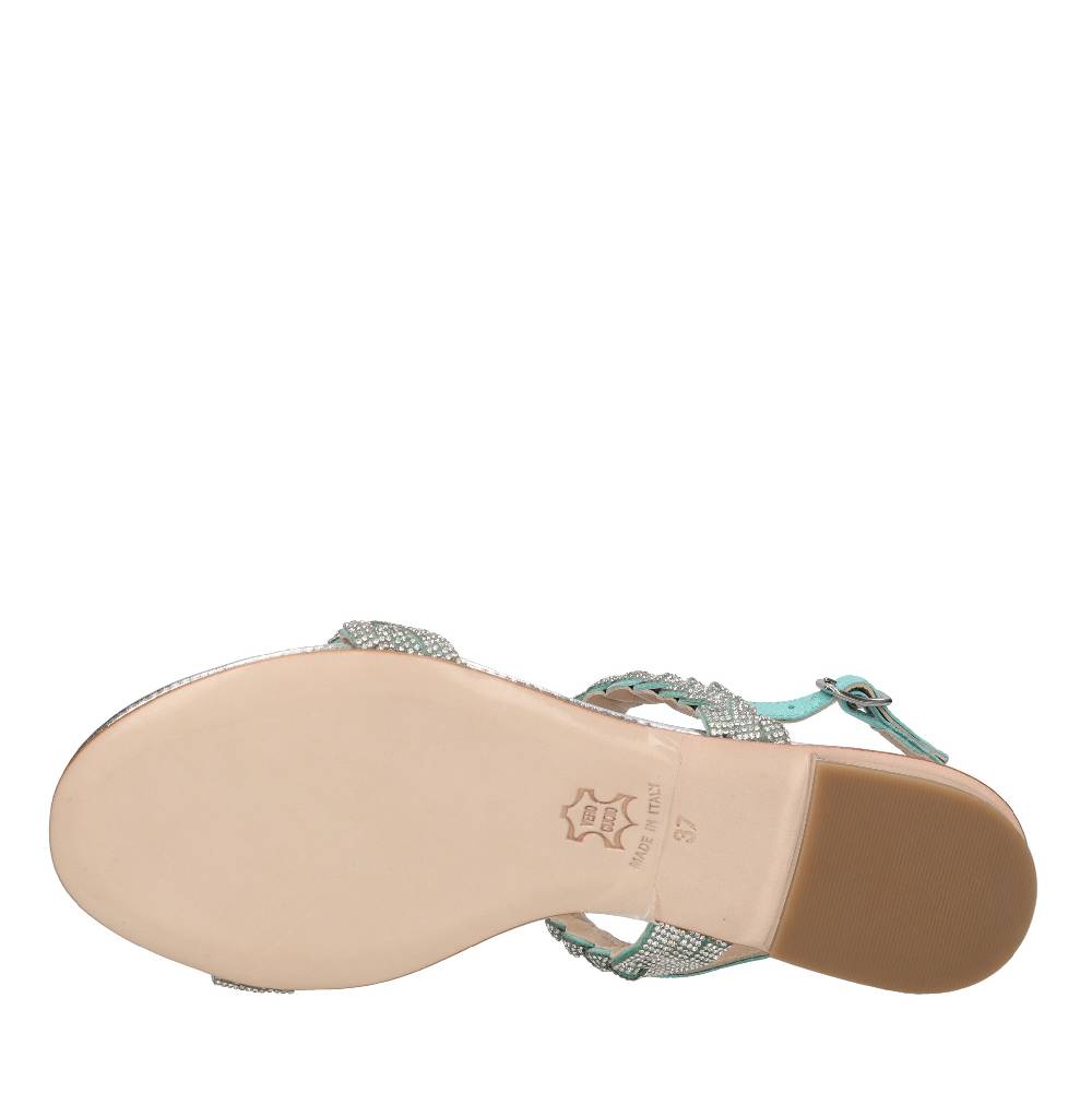 PASQUINI Sandali in pelle e strass Offerte