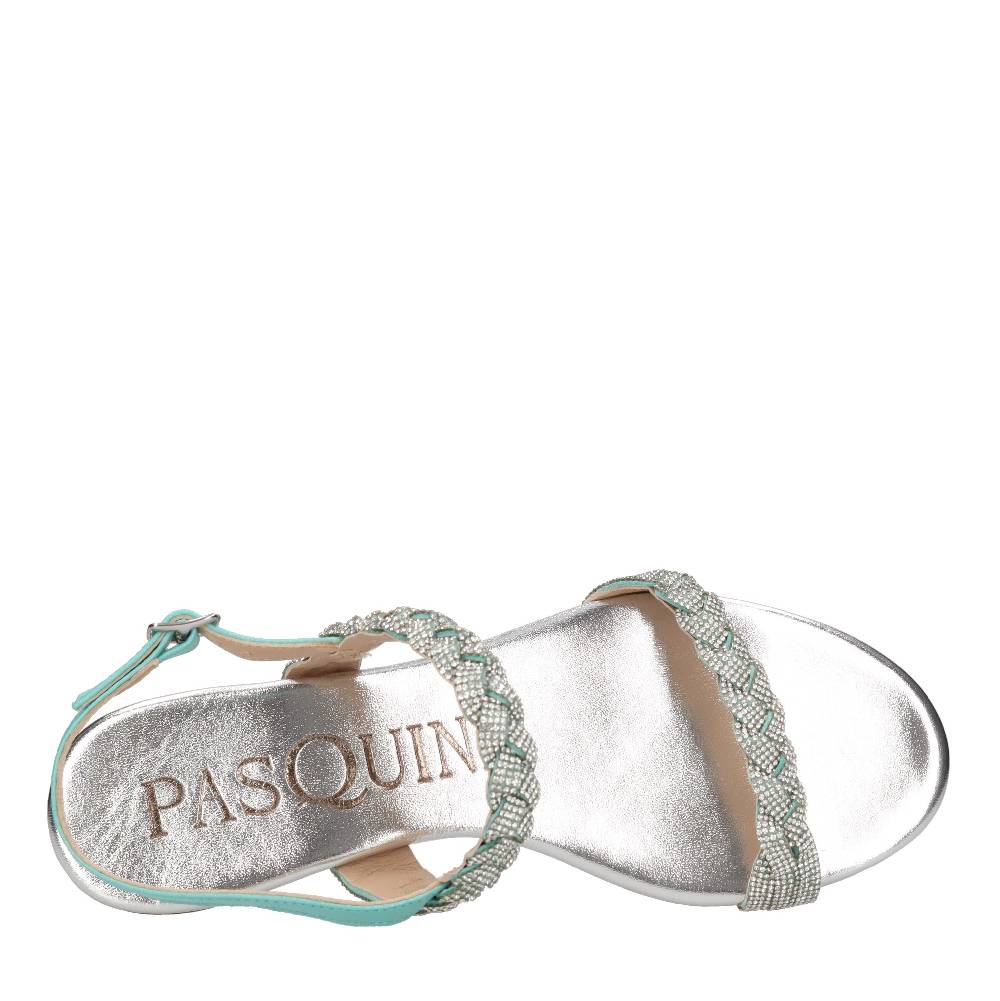 PASQUINI Sandali in pelle e strass Offerte