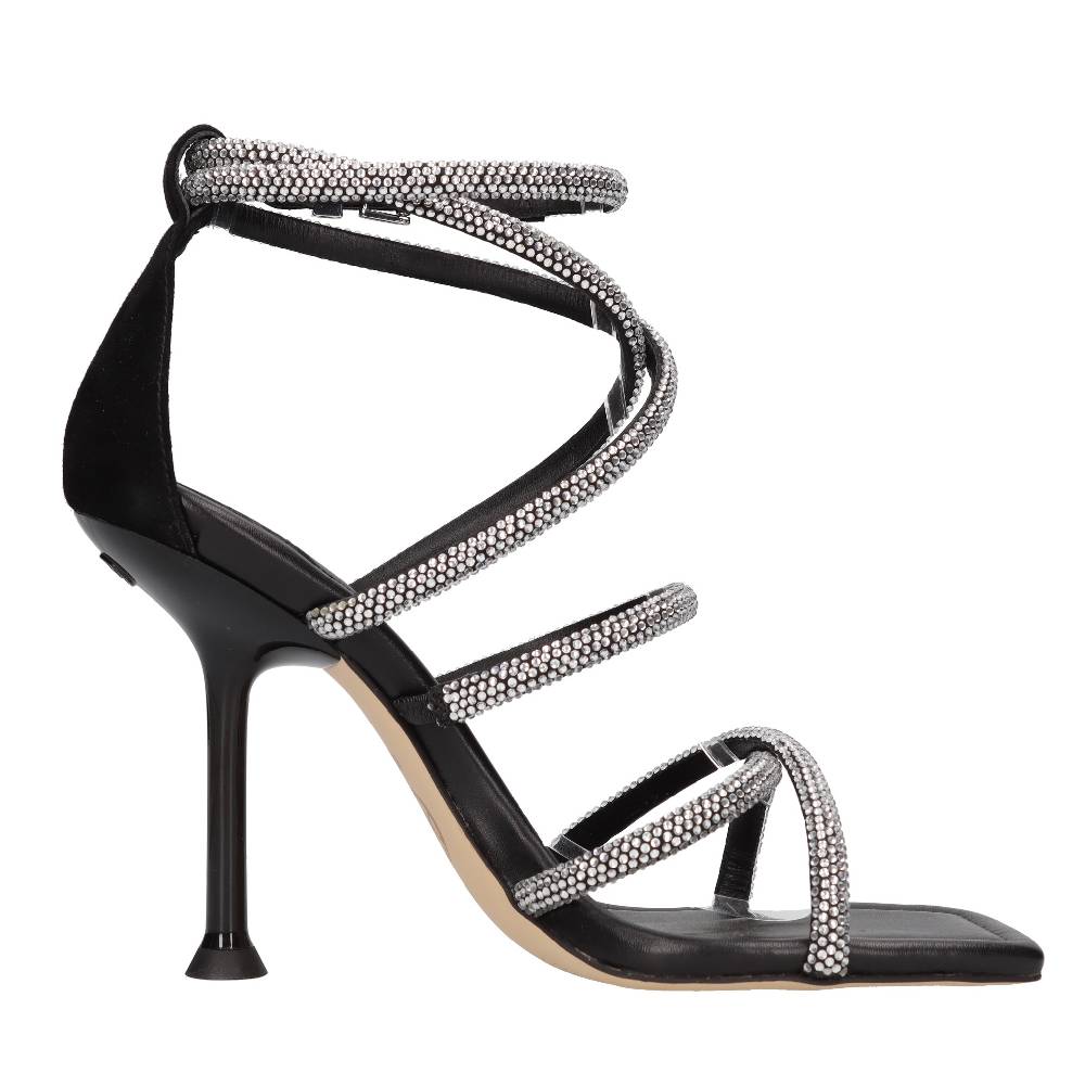 MICHAEL KORS Sandali in pelle e strass Vendita Economica
