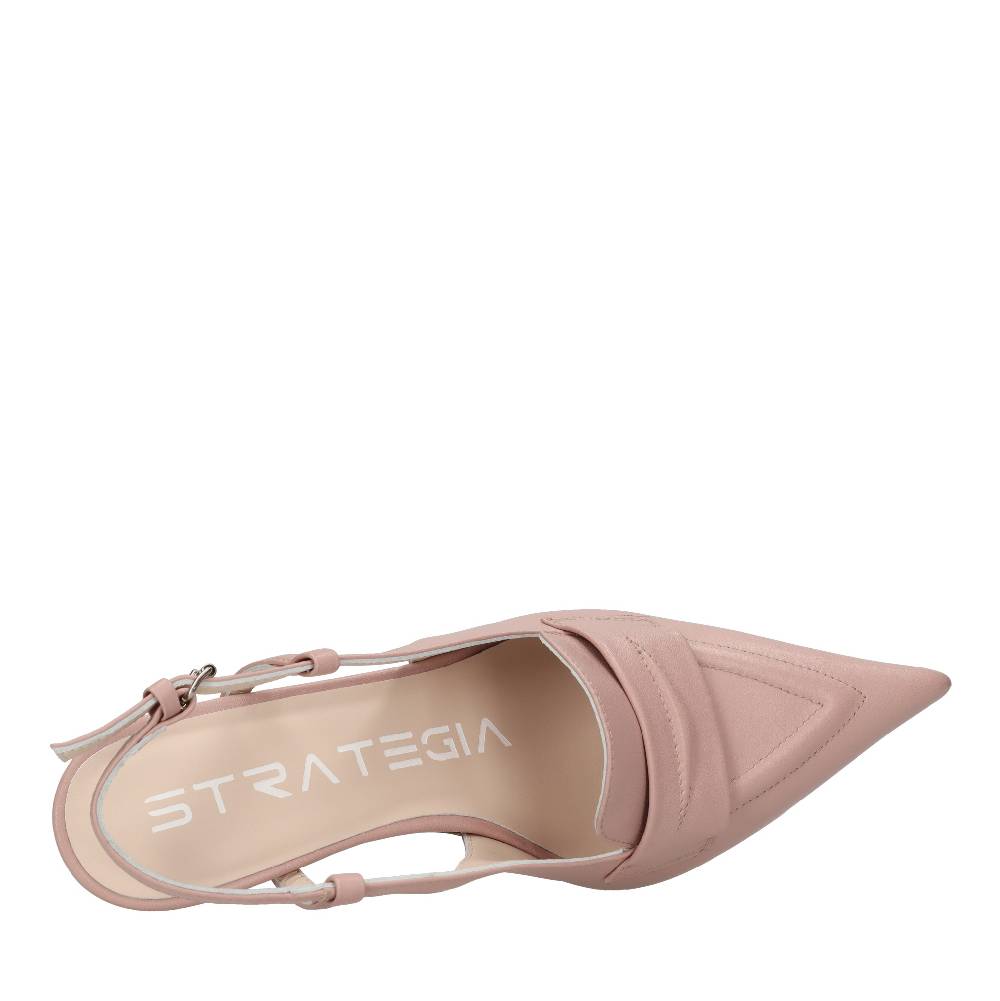 STRATEGIA Décolleté slingback in pelle In Linea