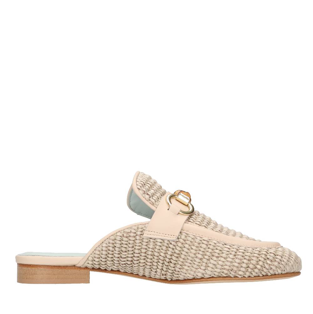 POESIE VENEZIANE Mules in rafia Nuovo